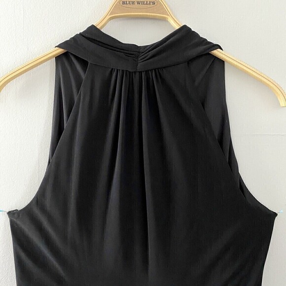 Evan-Picone Women’s Black Halter Sleeveless Tiered Knee-Length Dress Size 14 - Picture 5 of 5